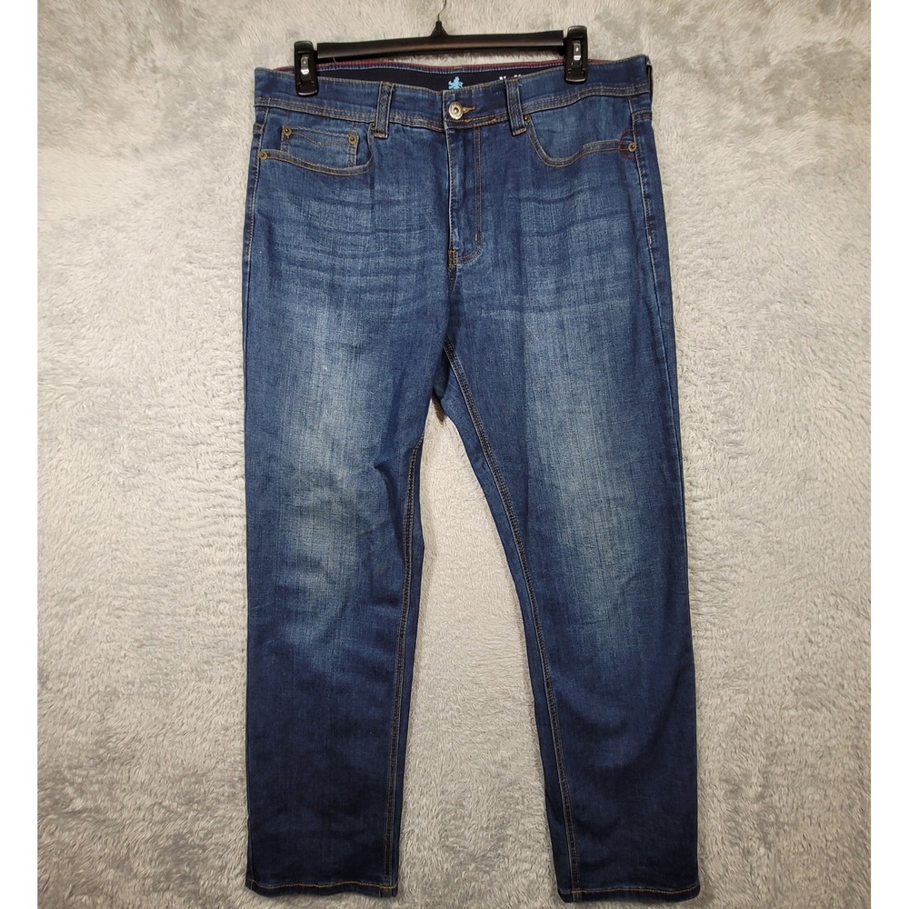 Nat Nast Jeans Mens‎ 36x32 Blue Luxury Originals Denim Straight Leg